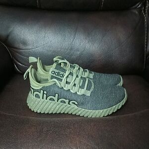 Men's Green & Gray Adidas Kaptir 3.0 Running Shoes Size 11 Wide